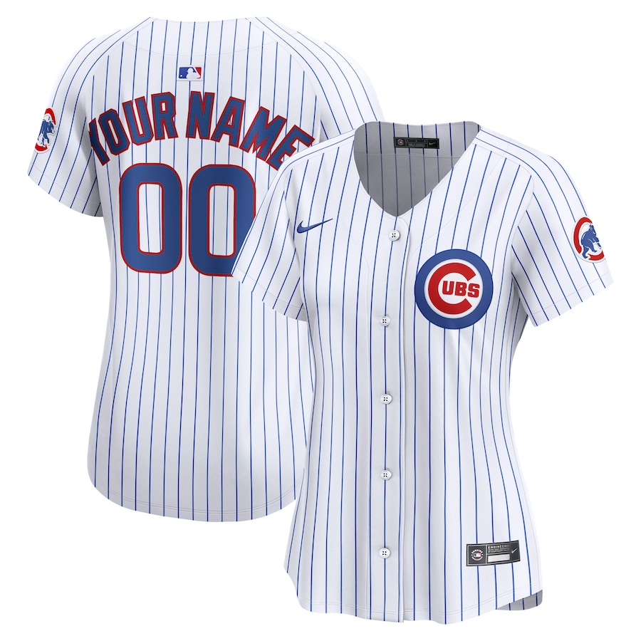 Women's Chicago Cubs Nike White Home Limited Custom Jersey