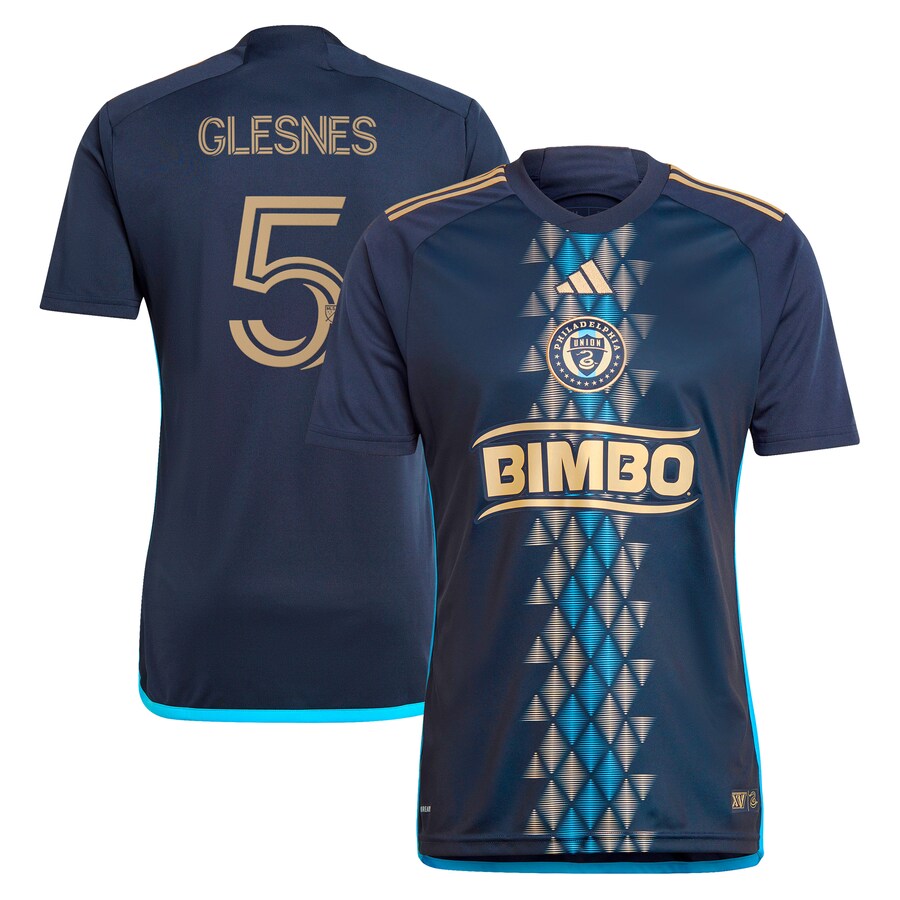 Men's Philadelphia Union Jakob Glesnes adidas Navy 2024 The XV Kit Replica Player Jersey