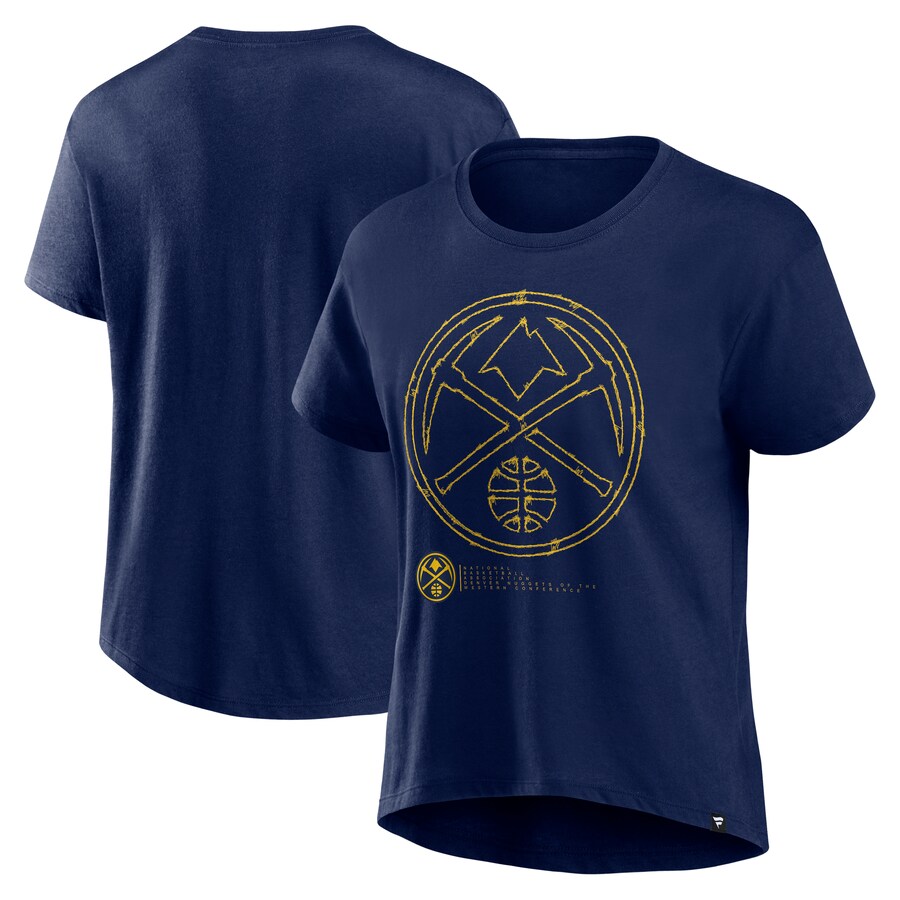 Women's Denver Nuggets  Fanatics Navy Hand Check T-Shirt