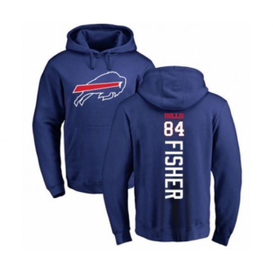 Football Buffalo Bills #84 Jake Fisher Royal Blue Backer Pullover Hoodie