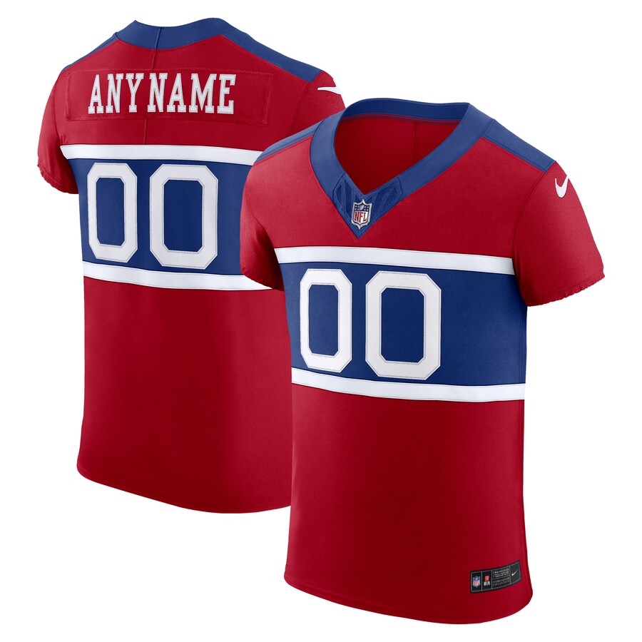 Men's New York Giants Nike Red Alternate Vapor F.U.S.E. Elite Custom Jersey
