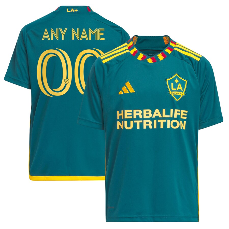 Youth LA Galaxy adidas Green 2023 LA Kit Replica Custom Jersey