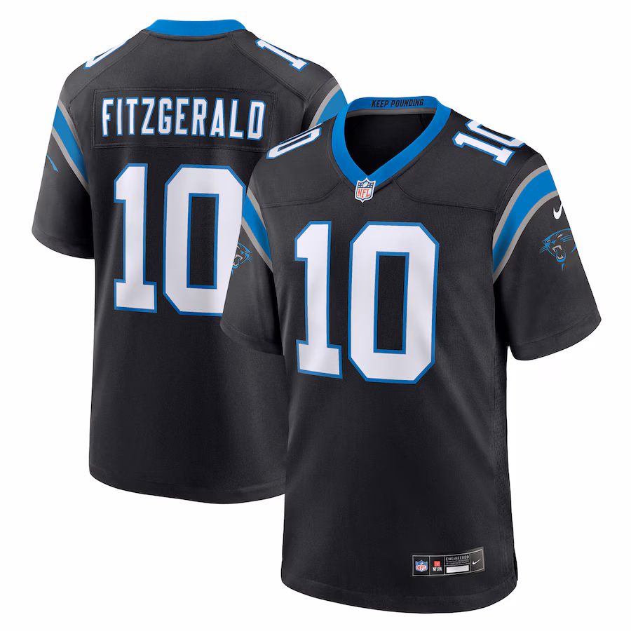 Men's Carolina Panthers Ryan Fitzgerald Nike Black Team Game Jersey