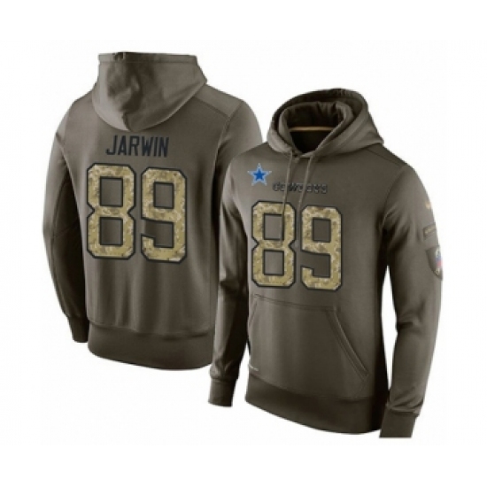 Football Men's Dallas Cowboys #89 Blake Jarwin Green Salute To Service Pullover Hoodie