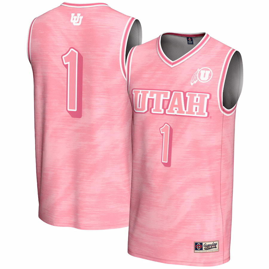 Unisex GameDay Greats #1 Pink Utah Utes Lightweight Basketball Fashion Jersey