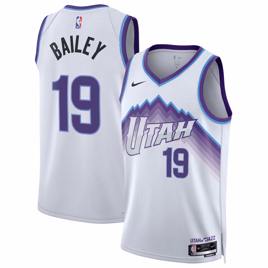 Unisex Utah Jazz Ace Bailey Nike White Swingman Jersey - Association Edition