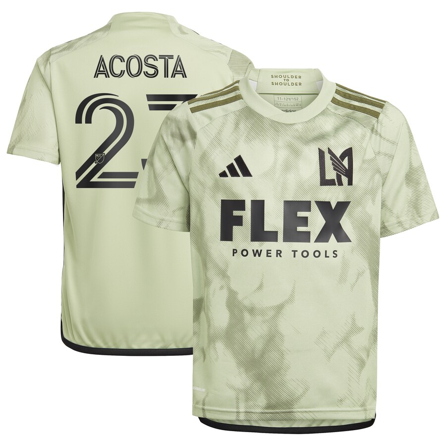 Youth LAFC Kellyn Acosta adidas Green 2023 Smokescreen Replica Player Jersey