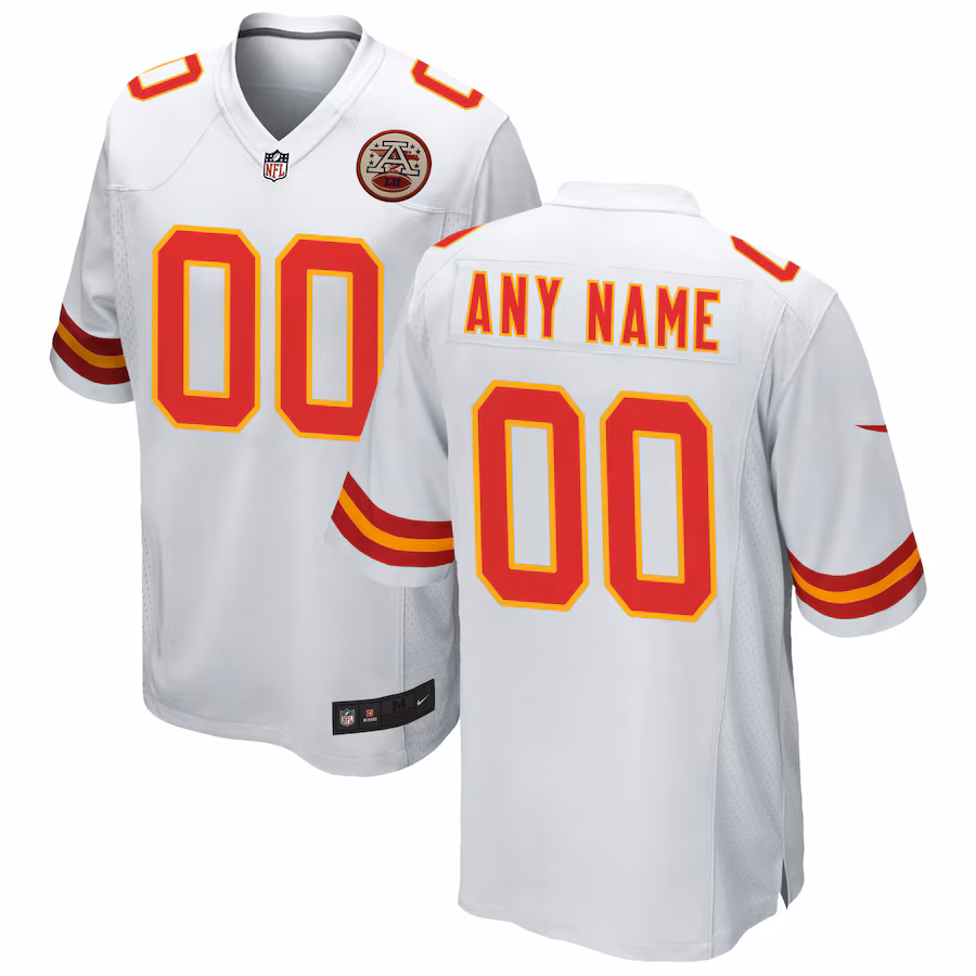 Men's Kansas City Chiefs Nike White Custom Game Jersey