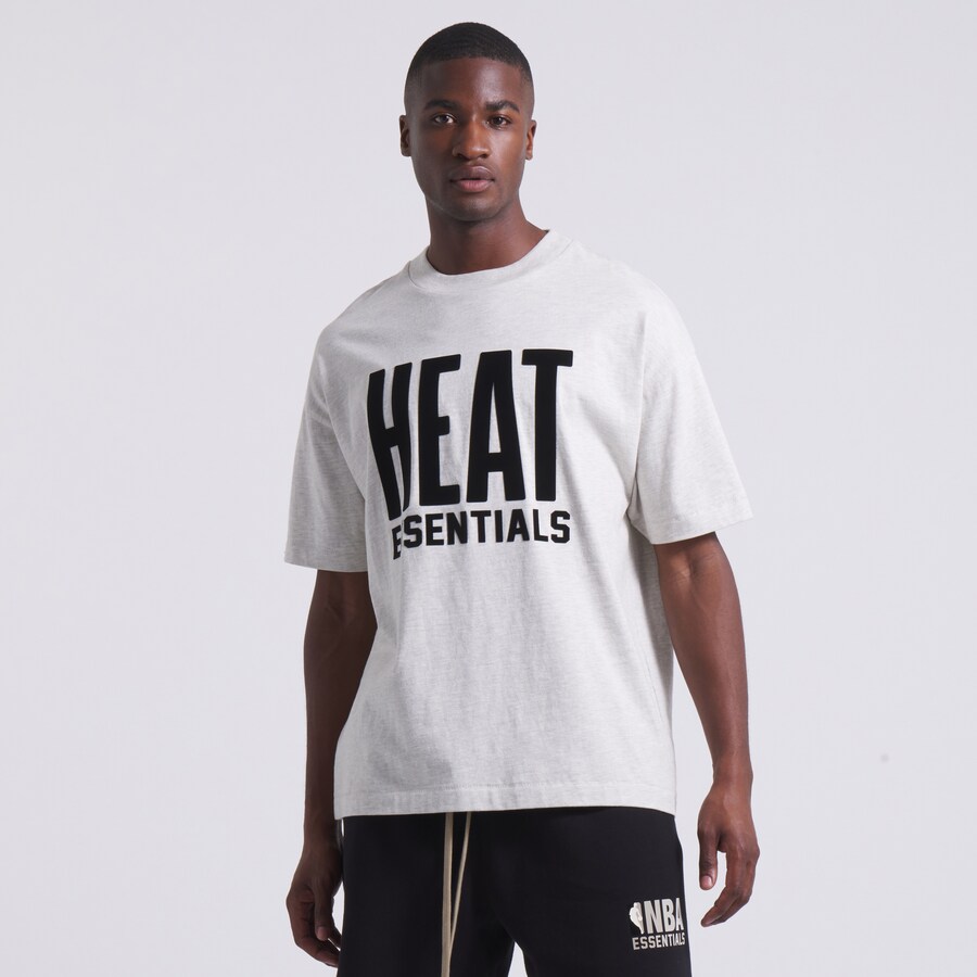 Unisex Miami Heat Fear of God Heather Gray NBA x ESSENTIALS T-Shirt