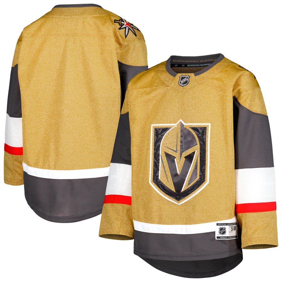 Youth Vegas Golden Knights Gold 2021/22 Alternate Premier Jersey