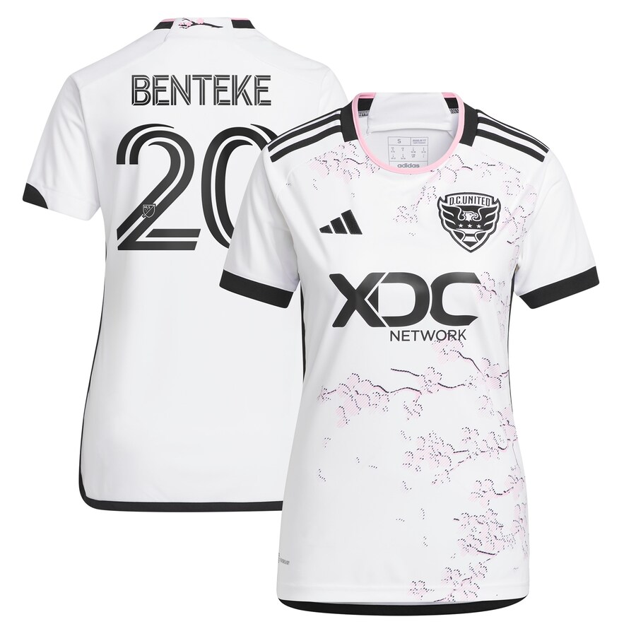 Women's D.C. United Christian Benteke adidas White 2023 The Cherry Blossom Kit Replica Player Jersey