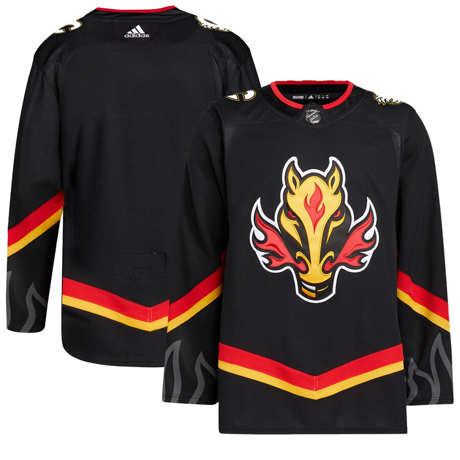 Men's Calgary Flames adidas Black Alternate Primegreen Authentic Pro Jersey