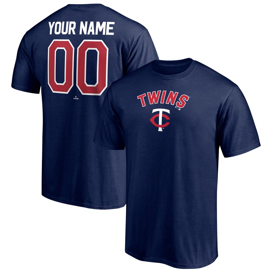 Men's Minnesota Twins Navy Personalized Team Winning Streak Name & Number T-Shirt
