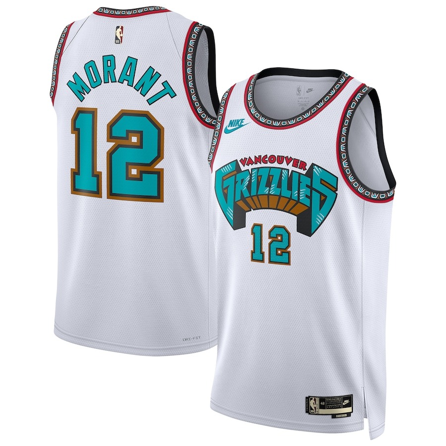 Unisex Memphis Grizzlies Ja Morant Nike White 2024/25 Swingman Jersey - Classic Edition