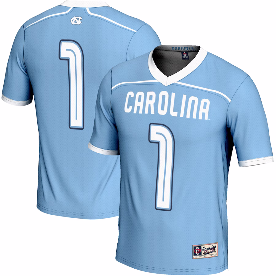 #1 North Carolina Tar Heels GameDay Greats Youth Lightweight Men's Lacrosse Jersey - Carolina Blue