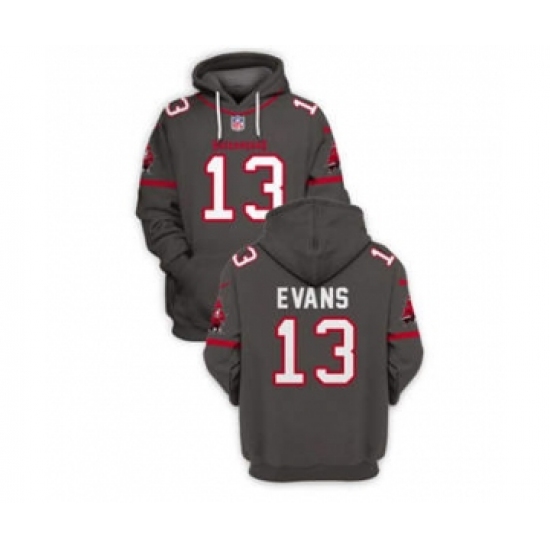 Men's Tampa Bay Buccaneers #13 Mike Evans 2021 Gray Pullover Football Hoodie