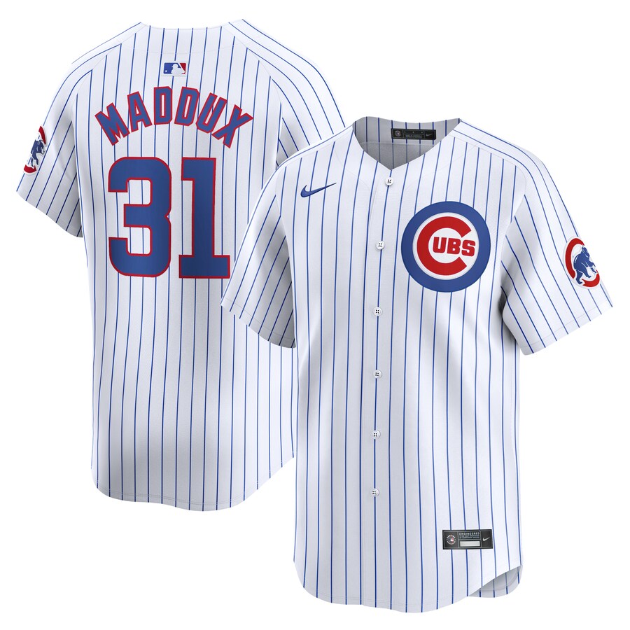 Men's Chicago Cubs Greg Maddux Nike White Home Limited Player Jersey