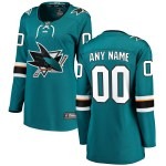 Women's San Jose Sharks Fanatics Branded Teal 2021/22 Home Breakaway Custom Jersey