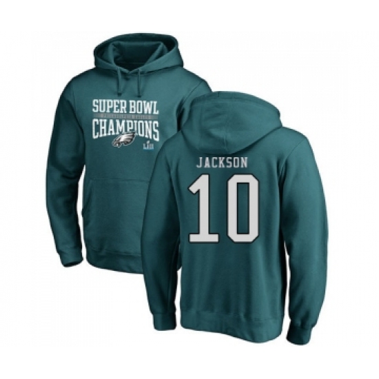Philadelphia Eagles #10 DeSean Jackson Green Name & Number Logo Pullover Hoodie