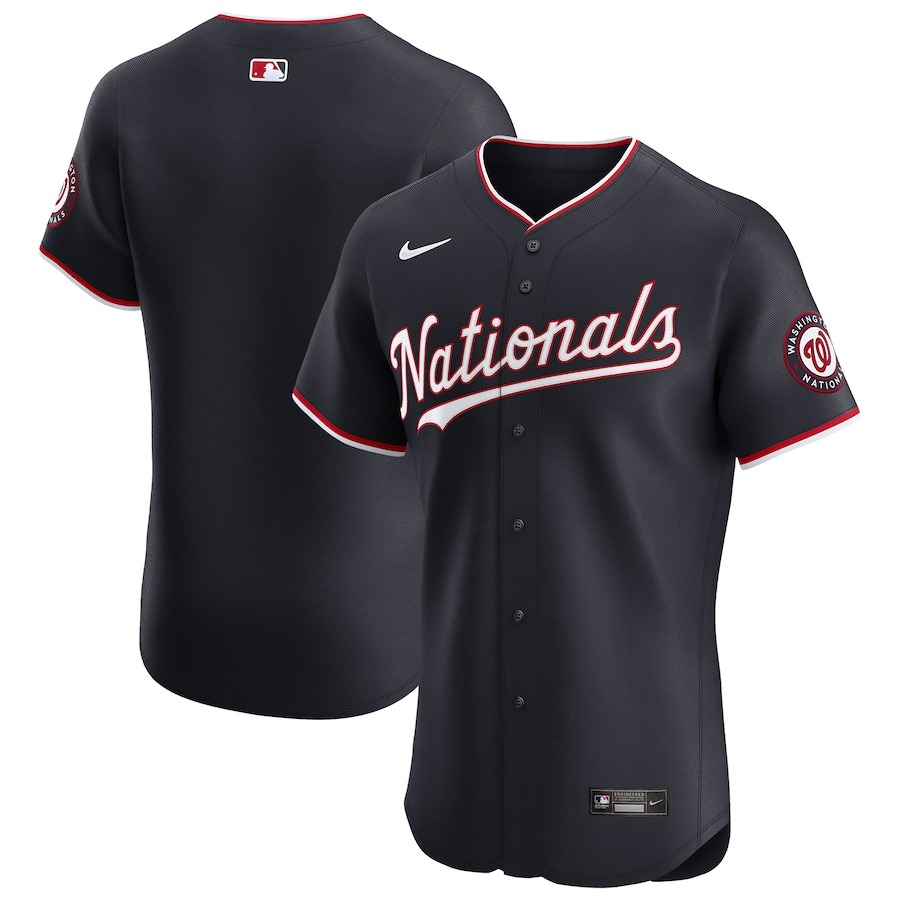 Men's Washington Nationals Nike Navy Alternate Vapor Premier Elite Patch Jersey