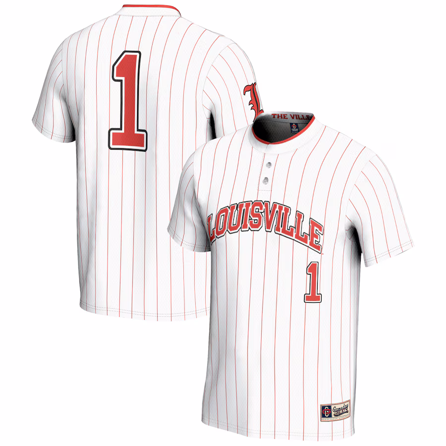 Unisex GameDay Greats #1 White Louisville Cardinals Lightweight Softball Jersey