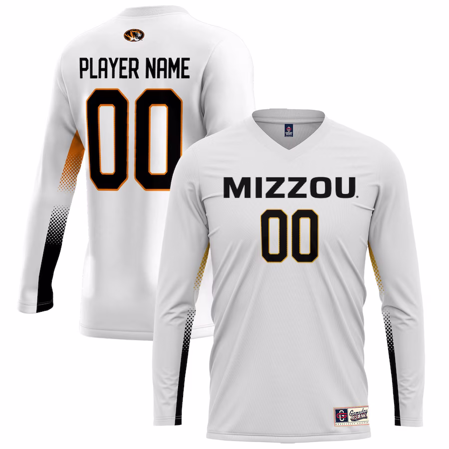 Missouri Tigers GameDay Greats Unisex NIL Pick-A-Player Lightweight Volleyball Jersey – White