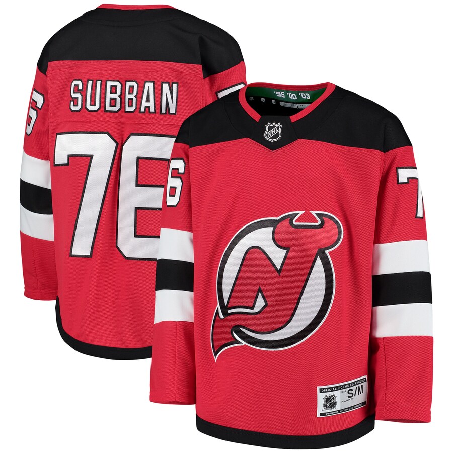 Youth New Jersey Devils P.K. Subban Red Home Premier Player Jersey