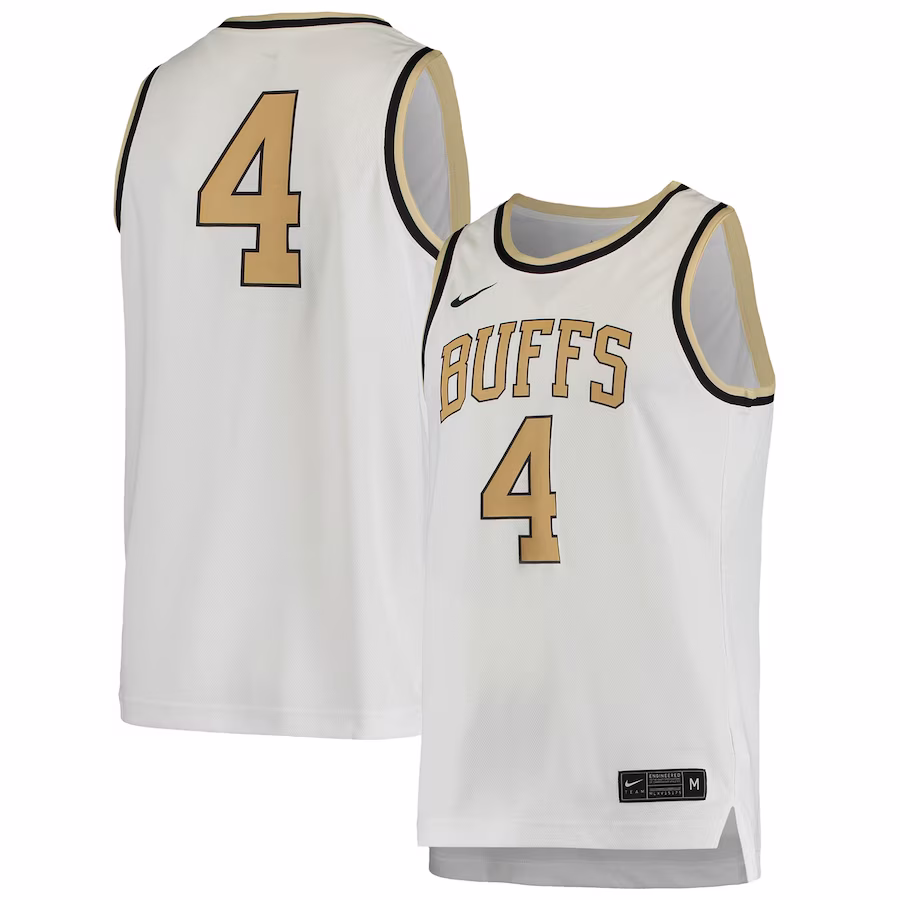 #4 Colorado Buffaloes Nike Replica Basketball Jersey - White