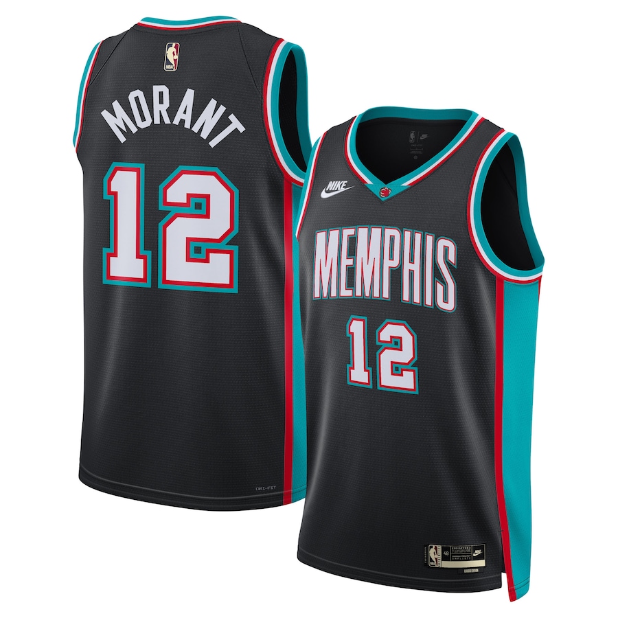 Unisex Memphis Grizzlies Ja Morant Nike Black Swingman Jersey - Classic Edition