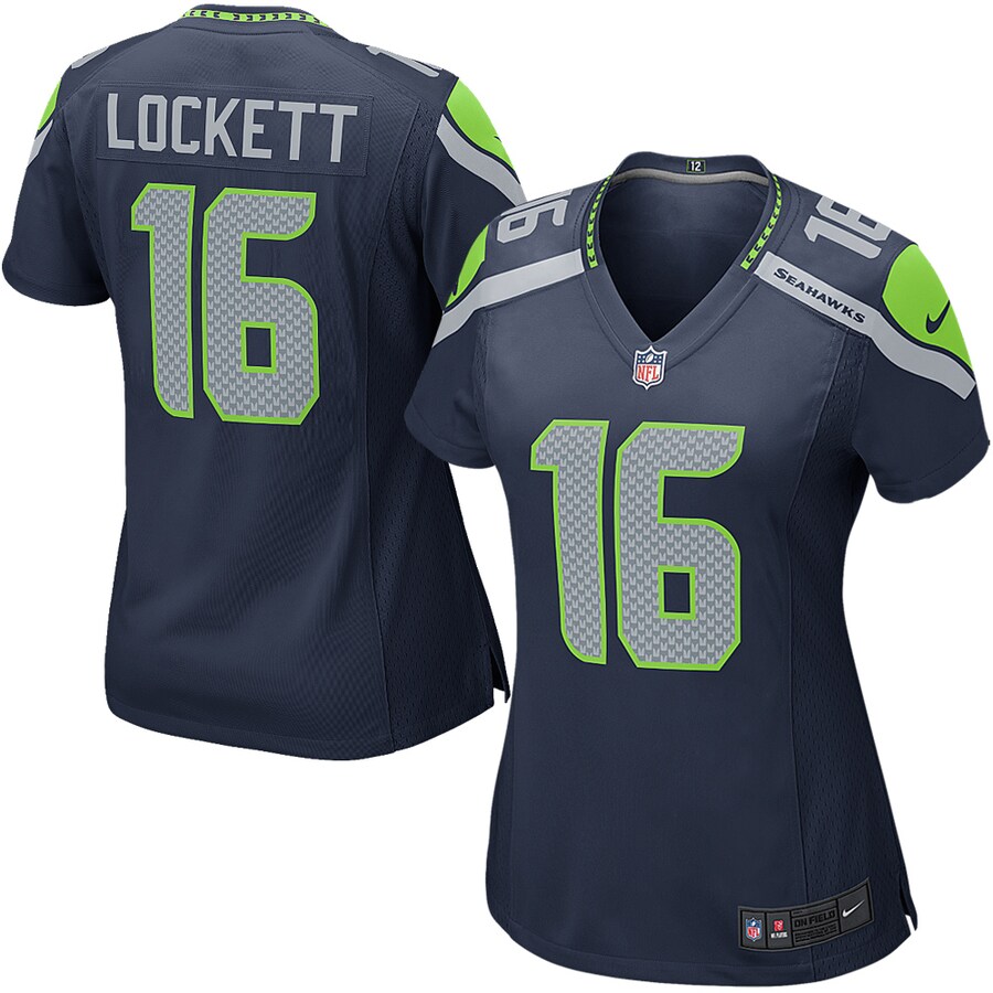 Women's Seattle Seahawks Tyler Lockett Nike Navy Player Jersey