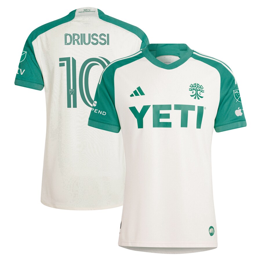 Men's Austin FC Sebastián Driussi adidas Tan 2024 The Armadillo Kit Authentic Player Jersey