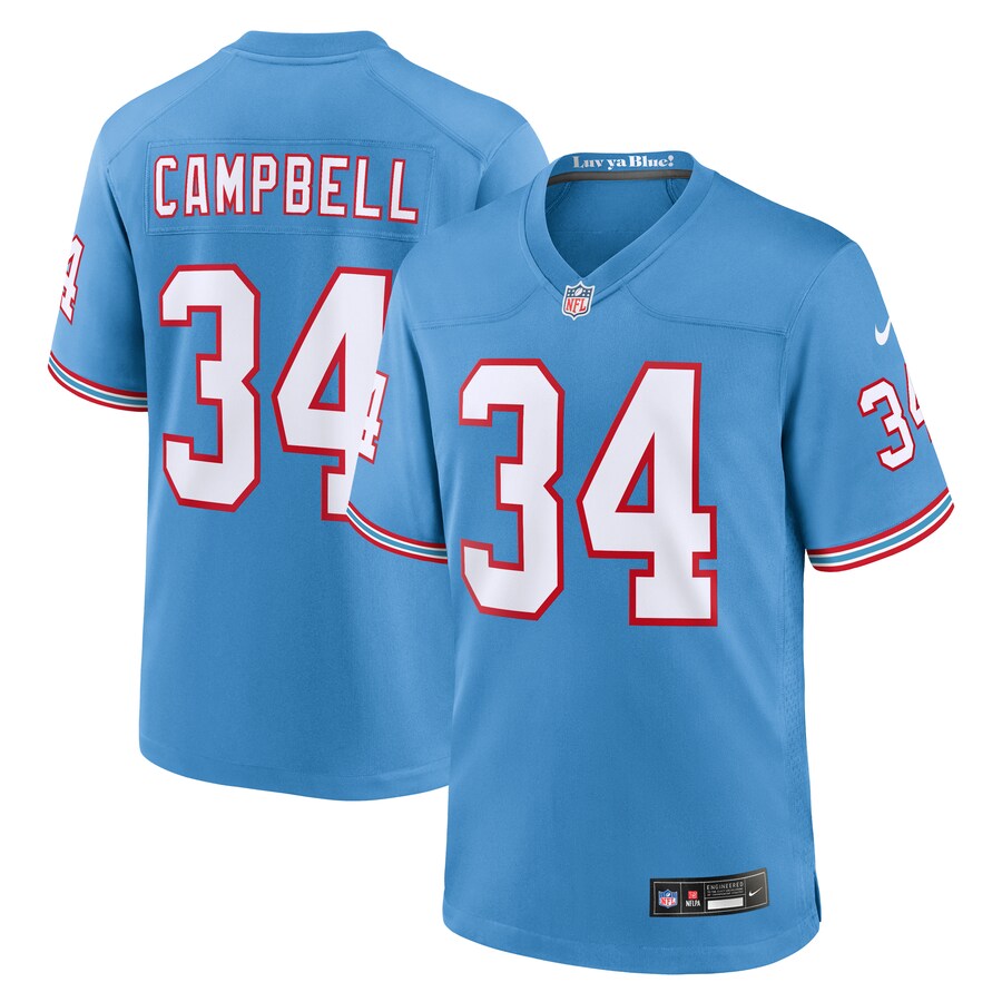 Men's Tennessee Titans Earl Campbell Nike Light Blue Retired Player Alternate Game Jersey