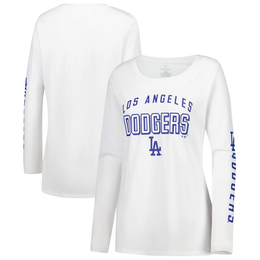 Women's Los Angeles Dodgers Fanatics White Team Long Sleeve T-Shirt