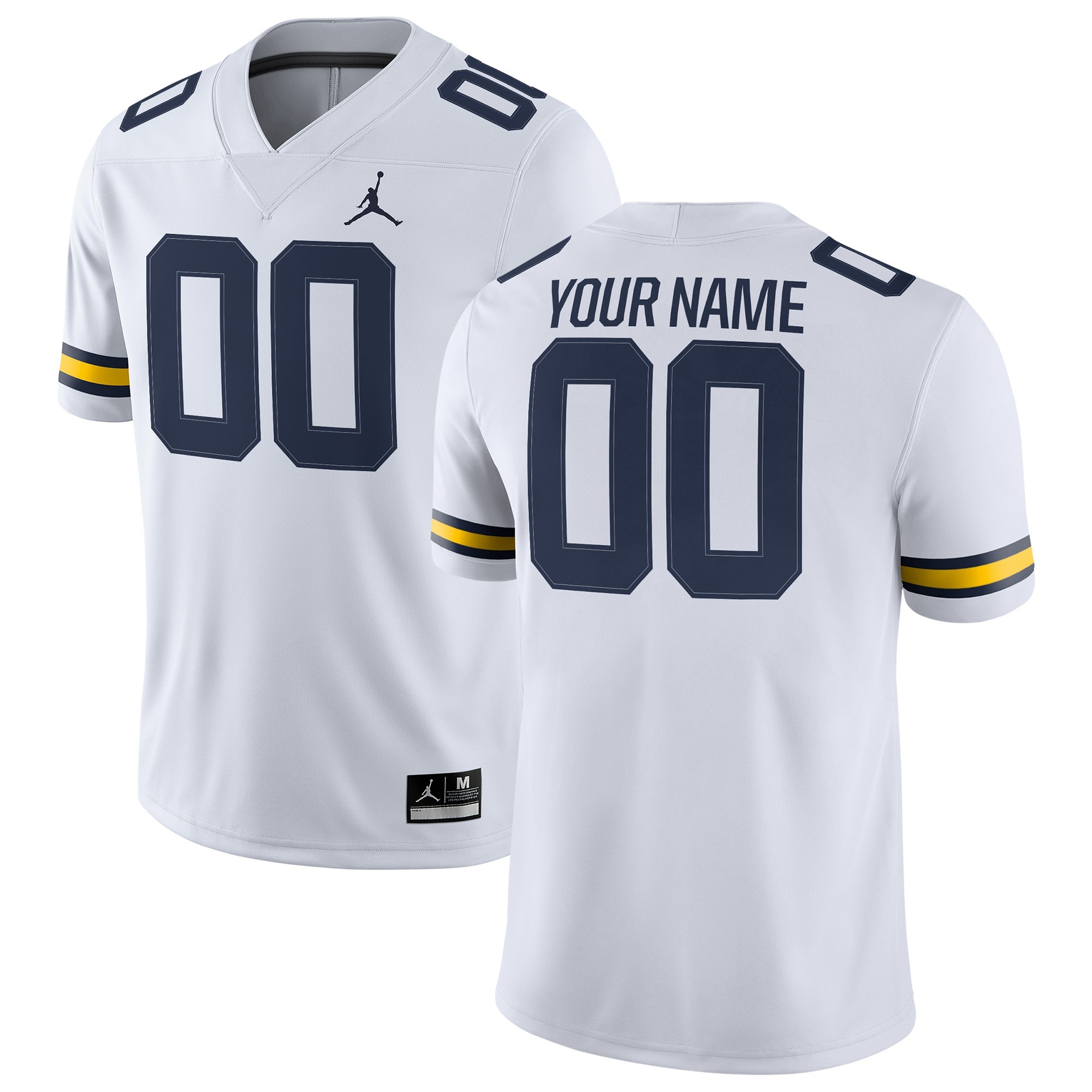 Michigan Wolverines Jordan Brand Custom Game Jersey - White