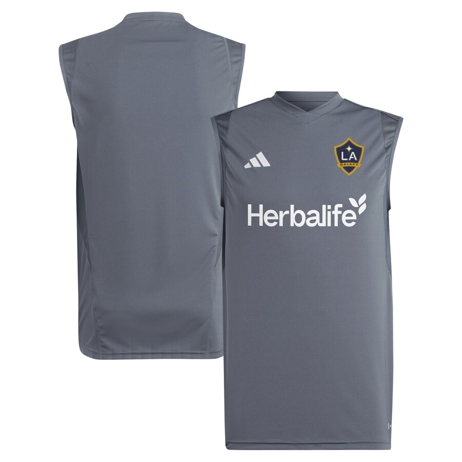 Men's LA Galaxy adidas Gray 2024 Sleeveless Training Jersey