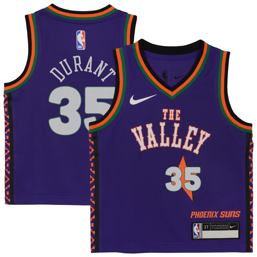 Preschool Phoenix Suns Kevin Durant Nike Purple 2024/25 Swingman Player Jersey - City Edition