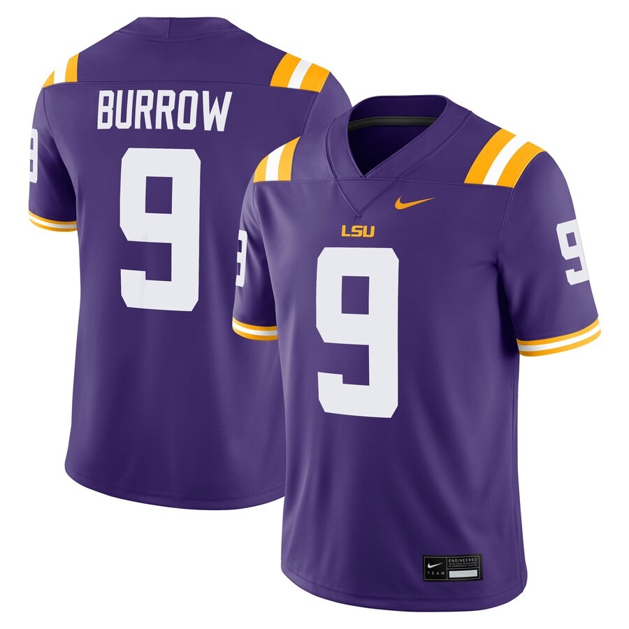 Men's Nike Joe Burrow Purple LSU Tigers Alumni Game Jersey