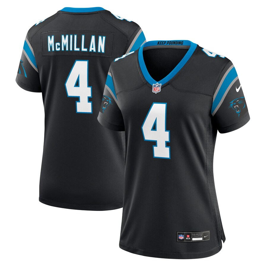 Women's Carolina Panthers Tetairoa McMillan Nike Black Team Game Jersey
