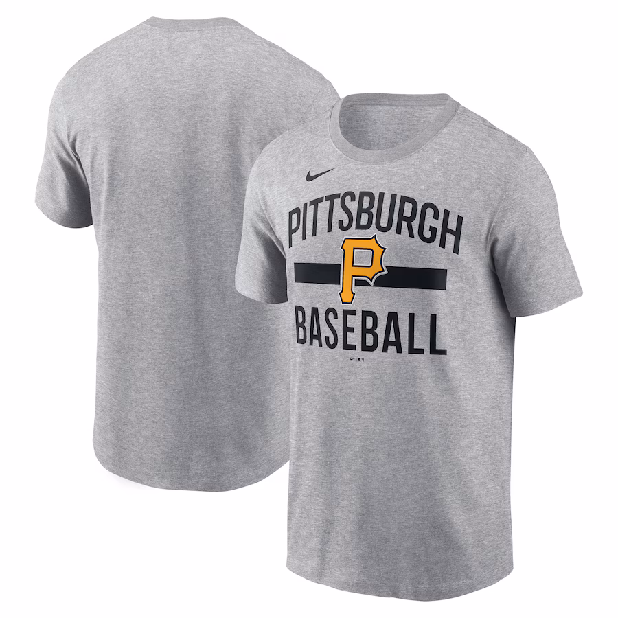 Men's Pittsburgh Pirates Nike Heather Gray Arched T-Shirt
