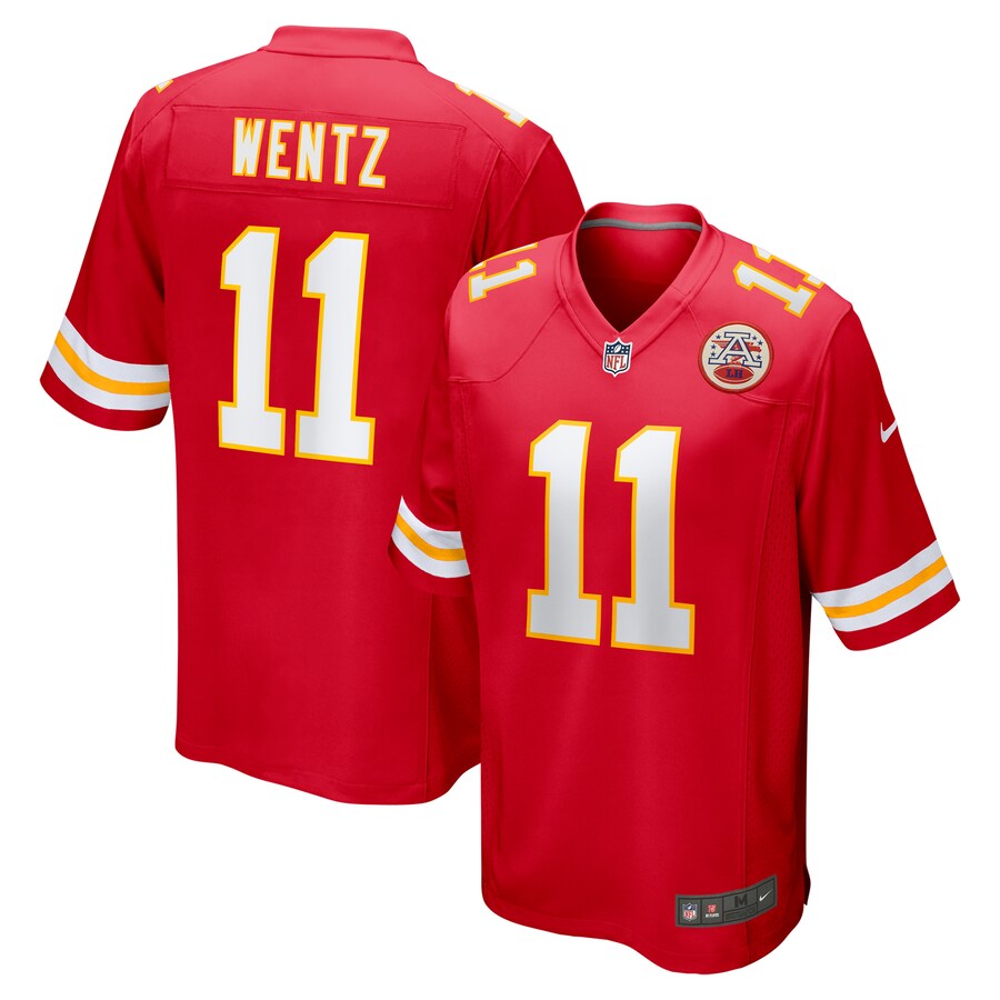 Men's Kansas City Chiefs Carson Wentz Nike Red Game Jersey
