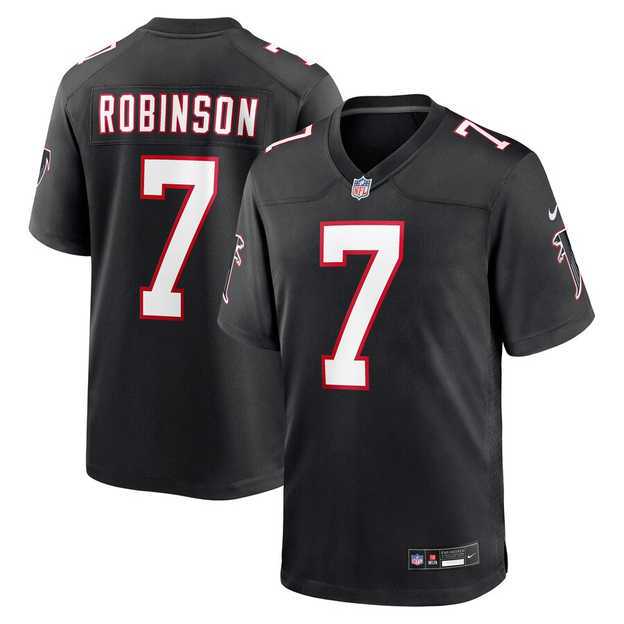Men's Atlanta Falcons Bijan Robinson Nike Black Throwback Game Jersey