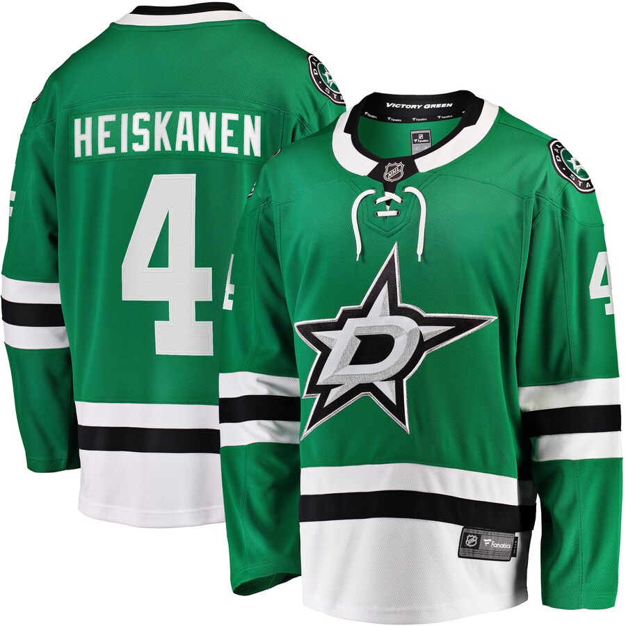 Men's Dallas Stars Miro Heiskanen Fanatics Branded Kelly Green Team Color Breakaway Player Jersey