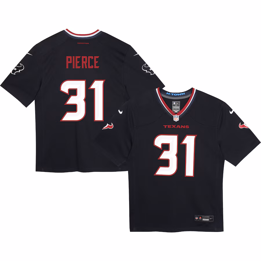 Preschool Houston Texans Dameon Pierce Nike Navy Game Jersey