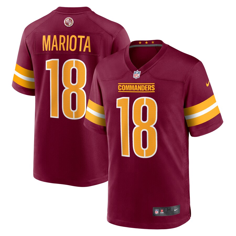 Men's Washington Commanders Marcus Mariota Nike Burgundy Game Jersey
