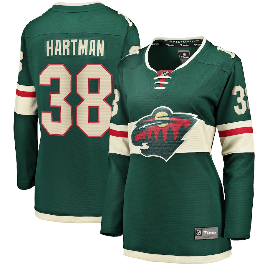 Women's Minnesota Wild Ryan Hartman Fanatics Green Home Breakaway Player Jersey