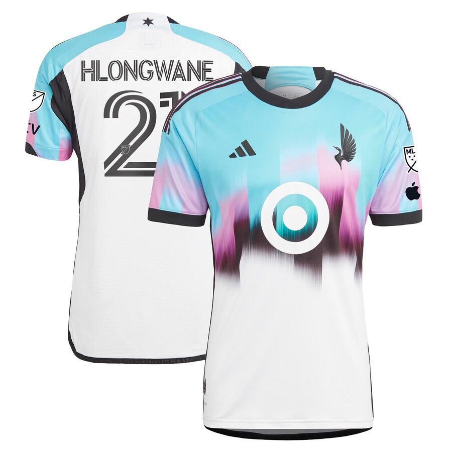 Men's Minnesota United FC Bongokuhle Hlongwane adidas White 2023 The Northern Lights Kit Authentic Jersey
