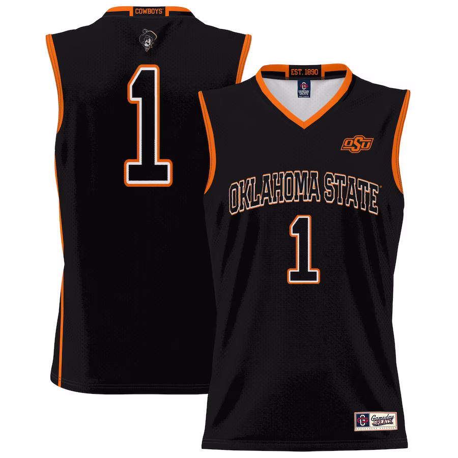 #1 Oklahoma State Cowboys GameDay Greats Unisex Lightweight Basketball Jersey - Black