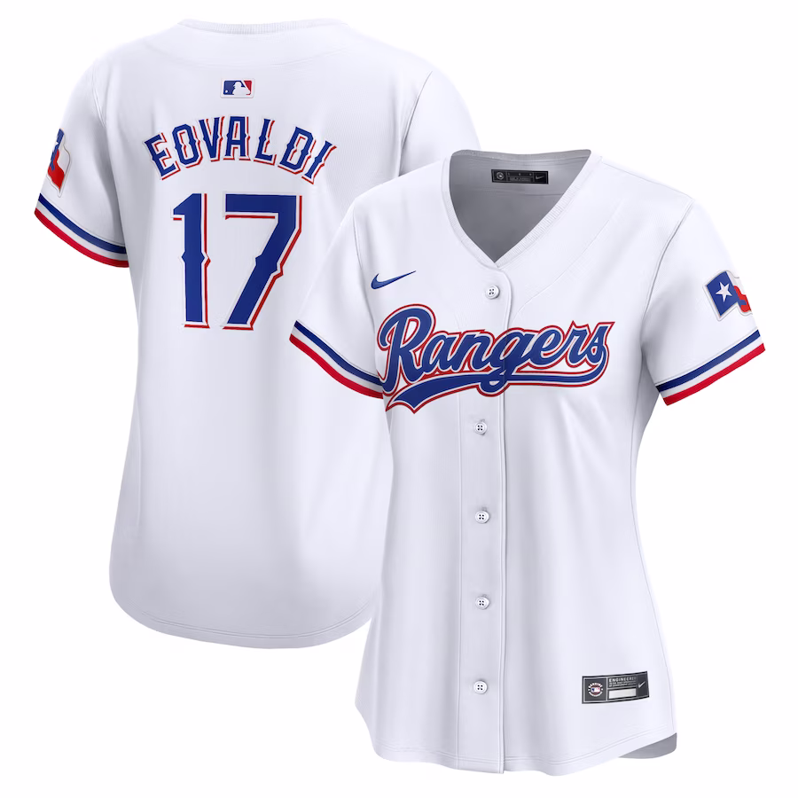 Women's Texas Rangers Nathan Eovaldi Nike White Home Limited Player Jersey