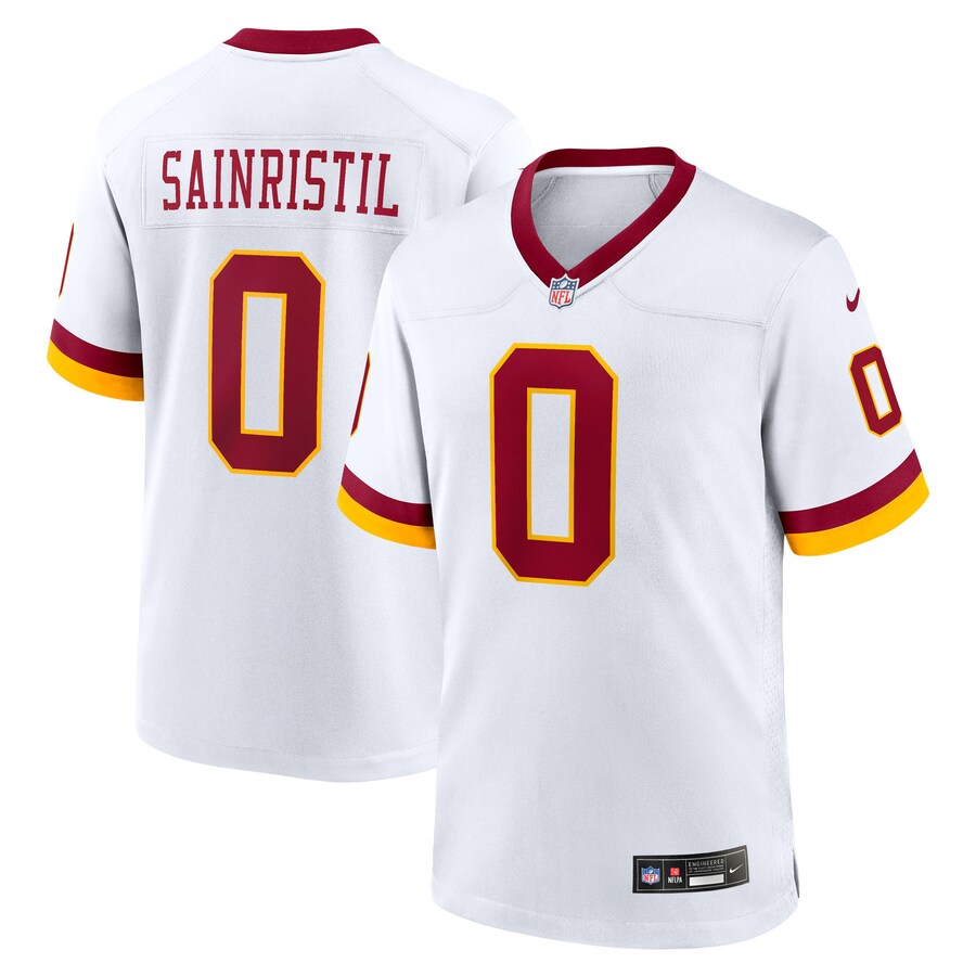 Men's Washington Commanders Mike Sainristil Nike White Game Super Bowl Era Jersey