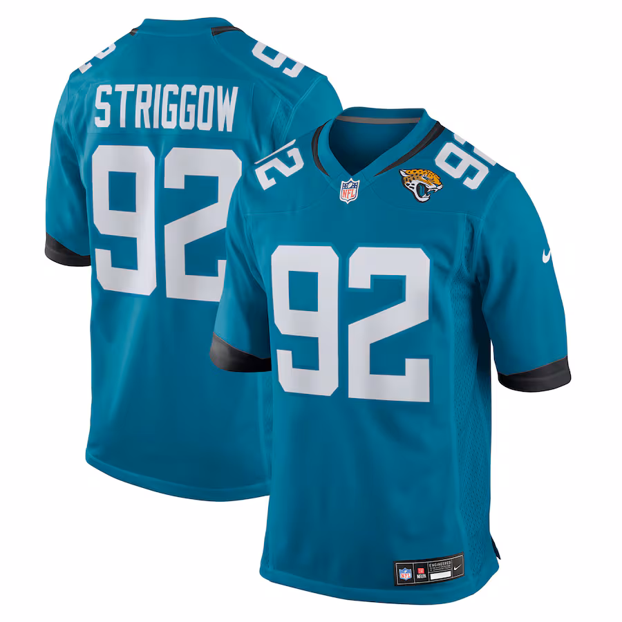 Men's Jacksonville Jaguars Danny Striggow Nike Teal Team Game Jersey